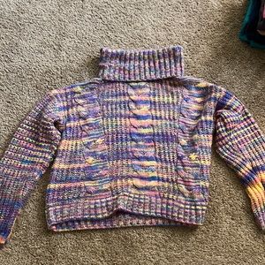 Multicolor kids turtleneck sweater
